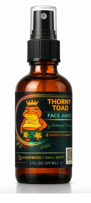 Thorny Toad Face Juice bottle