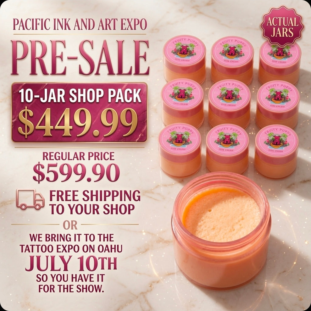 Fruity Puppy Pre-Expo 10 Pack — Tattoo Skin Nutrition Cream